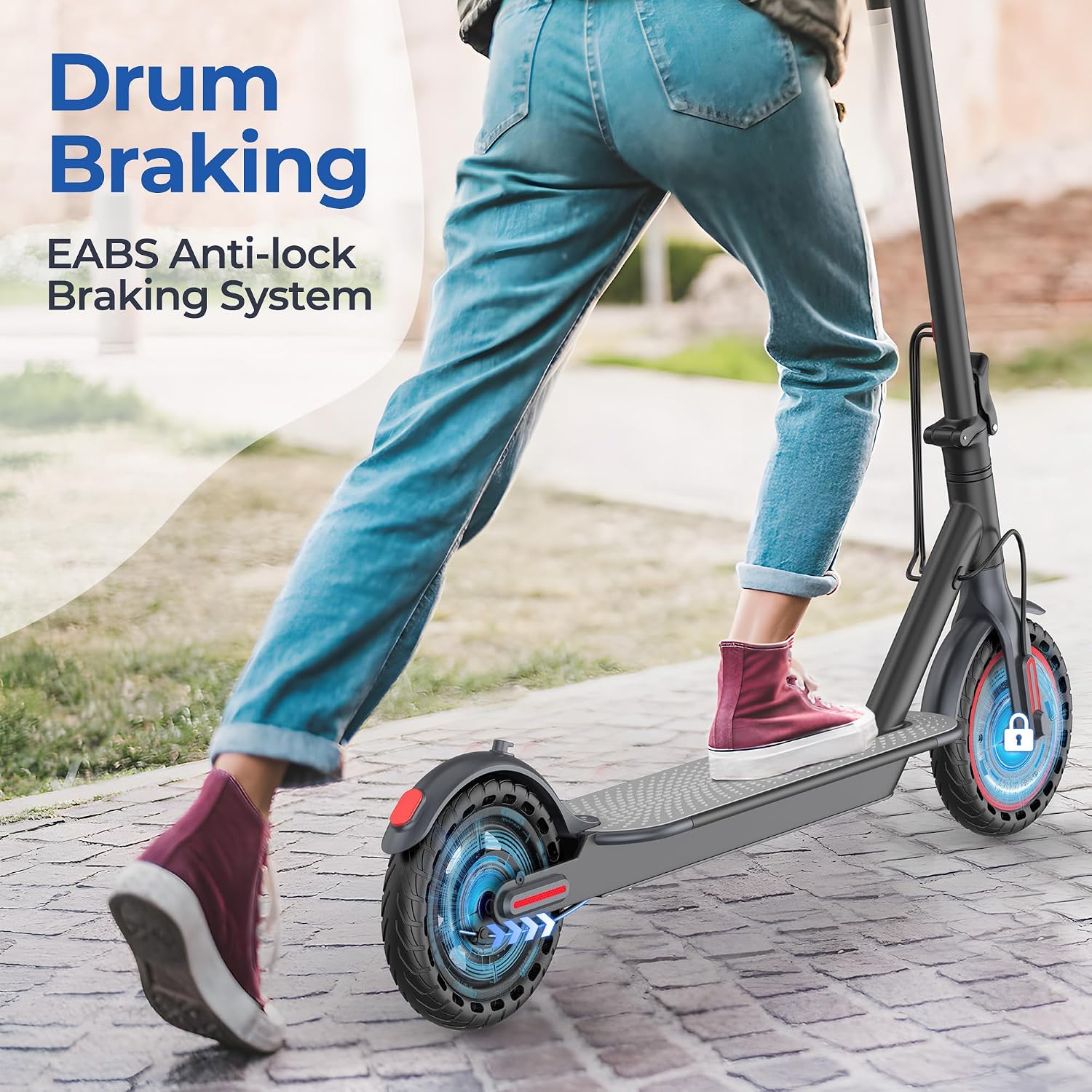 Maxshot Electric Scooter, 8.5' /10' /14' Tire, 16/19/22 Mph Top Speed, 12/16/21/27/28/49/50 Miles Long Range, Folding Escooter for Adults and Kids with Seat Bag, Dual Braking, Dual Suspension, App