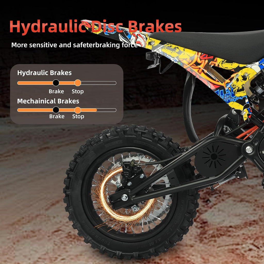 2500W Electric Dirt Bike for Teens & Adults - 37MPH Off-Road EBike, 48V 23AH Removable Battery E Bikes, 14'/12' Fat Tires Bicycle, Hydraulic Brakes Mountain Trail Motorcycle for Ages 13+