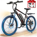 VARUN Electric Bike - 500W Peak Motor, 24/26' All-Terrain E-Bike, Up to 40 Miles & 20 MPH, Removable Battery, 7-Speed, Front Suspension, Dual Disc Brakes, with Free Accessory Pack