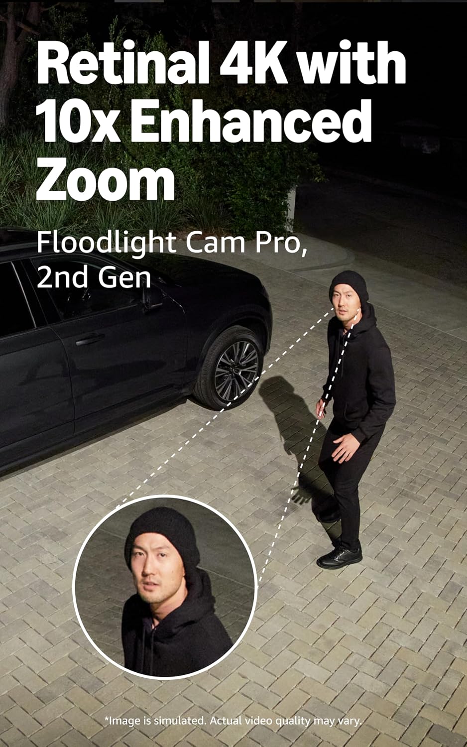 Ring Floodlight Cam Pro (Newest Model), White with Indoor Cam Plus (Newest Model), White