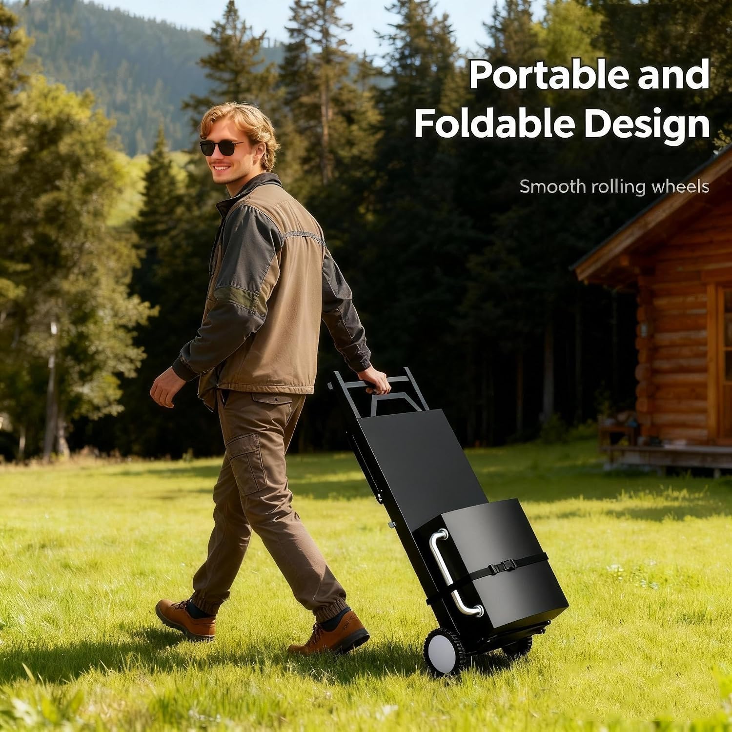 ROVSUN 20000 BTU Foldable Flat Top Gas Grill with Cart, Enameled Tray & Lid, 2 Burner Portable Rolling Propane Griddle with Electronic Ignition & Regulator for Outdoor Cooking Camping BBQ Tailgating