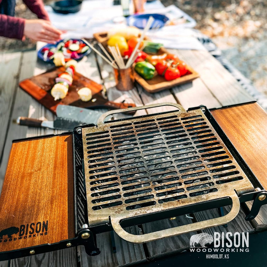 Happy Hibachi Charcoal Grill by Bison Woodworking Humboldt KS
