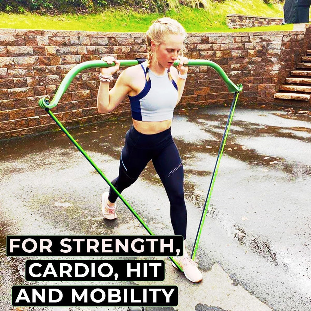 Gorilla Bow Travel All-in-ONE Strength Training Equipment, Portable Home Gym System, 100 Plus Quality Workouts for Travel, Home Gym & Outdoor Includes Workout Guide and Videos