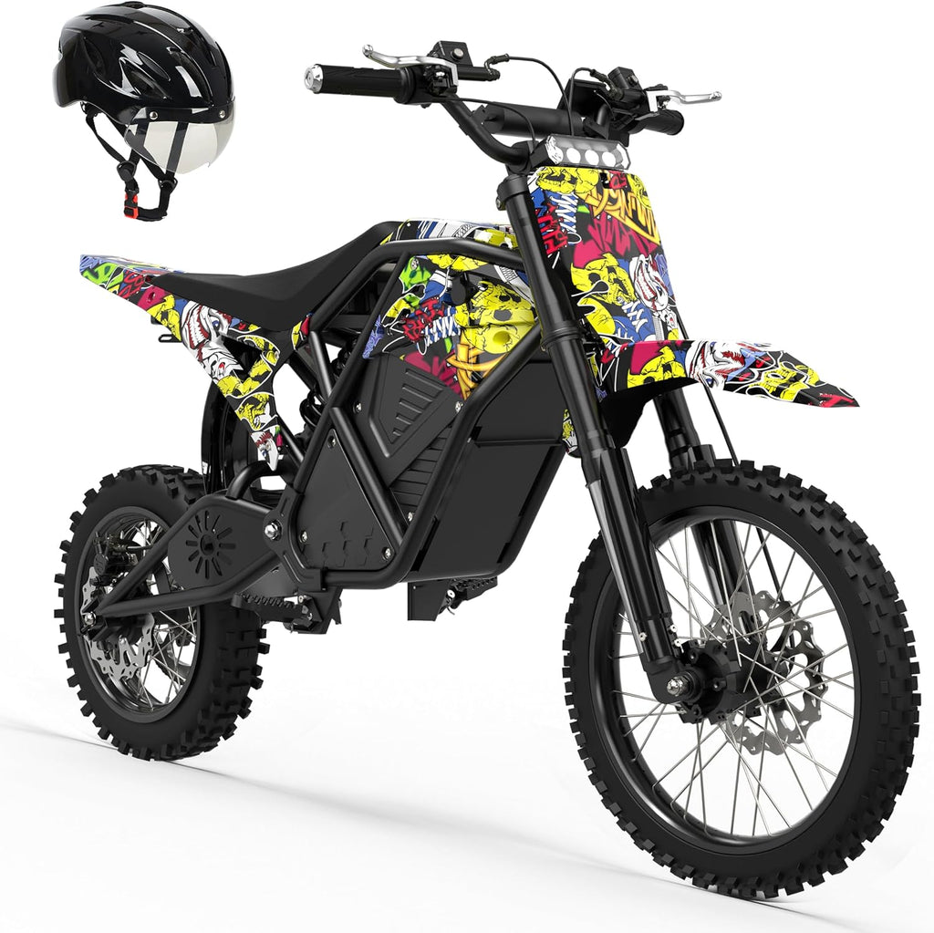 ESKUTE Electric Dirt Bike for Teens Adults, Mid-Drive Motor 3500W Peak, Electric Motorcycle 48V23Ah Battery, 53-Mile Range, 38mph, Hydraulic Nitrogen Dual Shock Absorbers