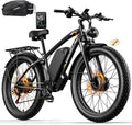 Dual Motor Electric Bike for Adults-6000W Peak, 52V 34AH Battery, 40-45MPH 100 Miles Long Range Ebike, Fat Tire 24 Inch, 7-Speed Hydraulic Brake, Electric Bicycles for Mountain Commuter