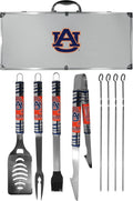 NCAA Siskiyou Sports Fan Shop Auburn Tigers Steel Tailgater BBQ Set w/Case 8 piece Gray
