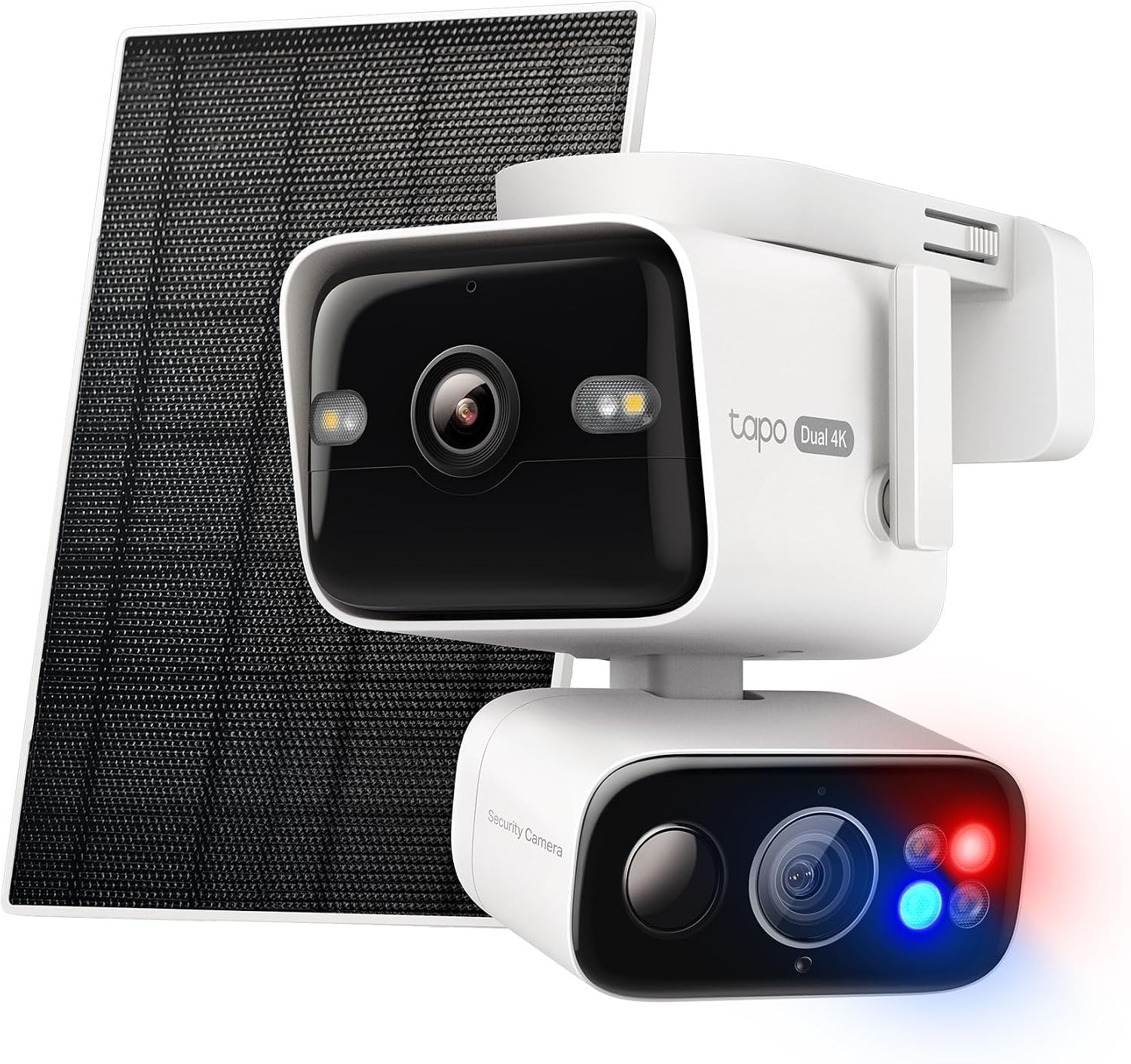 Tapo 4K Security Camera Wireless Outdoor, Dual Lens Pan/Tilt, Battery Powered with Solar, 169° Wide-Angle Lens + 6mm Zoom Lens, Motion Track, Subscription-Free SD Storage or Optional Cloud - C675D KIT