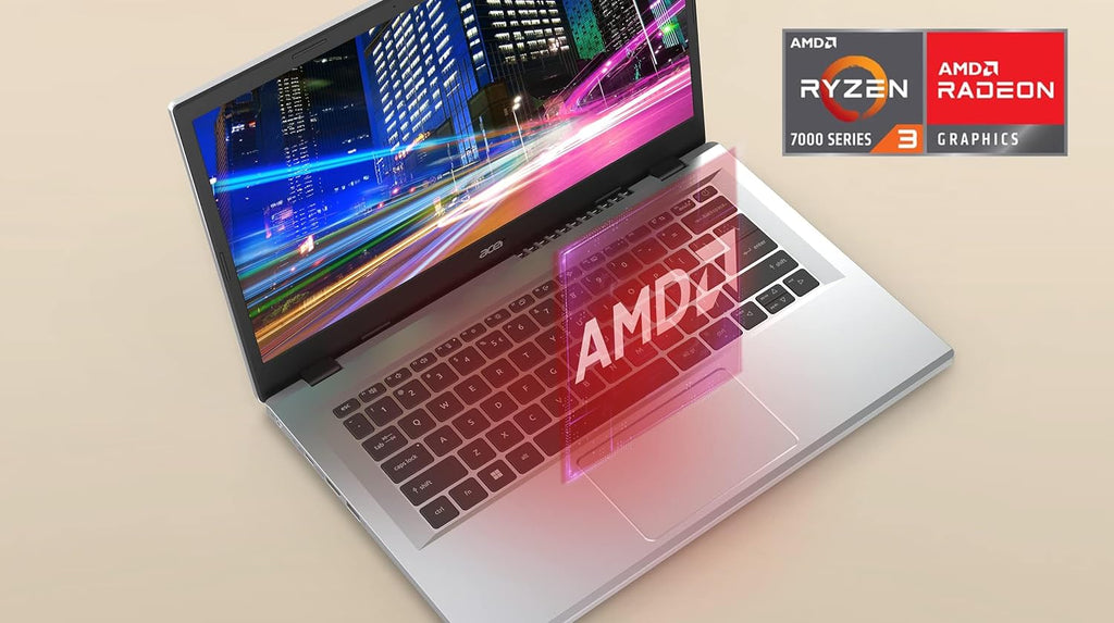 acer Aspire 3 A315-24P-R7VH Slim Laptop | 15.6' Full HD | AMD Ryzen 3 7320U Quad-Core | AMD Radeon Graphics | 8GB LPDDR5 | 128GB NVMe SSD | Wi-Fi 6 | Windows 11 Home