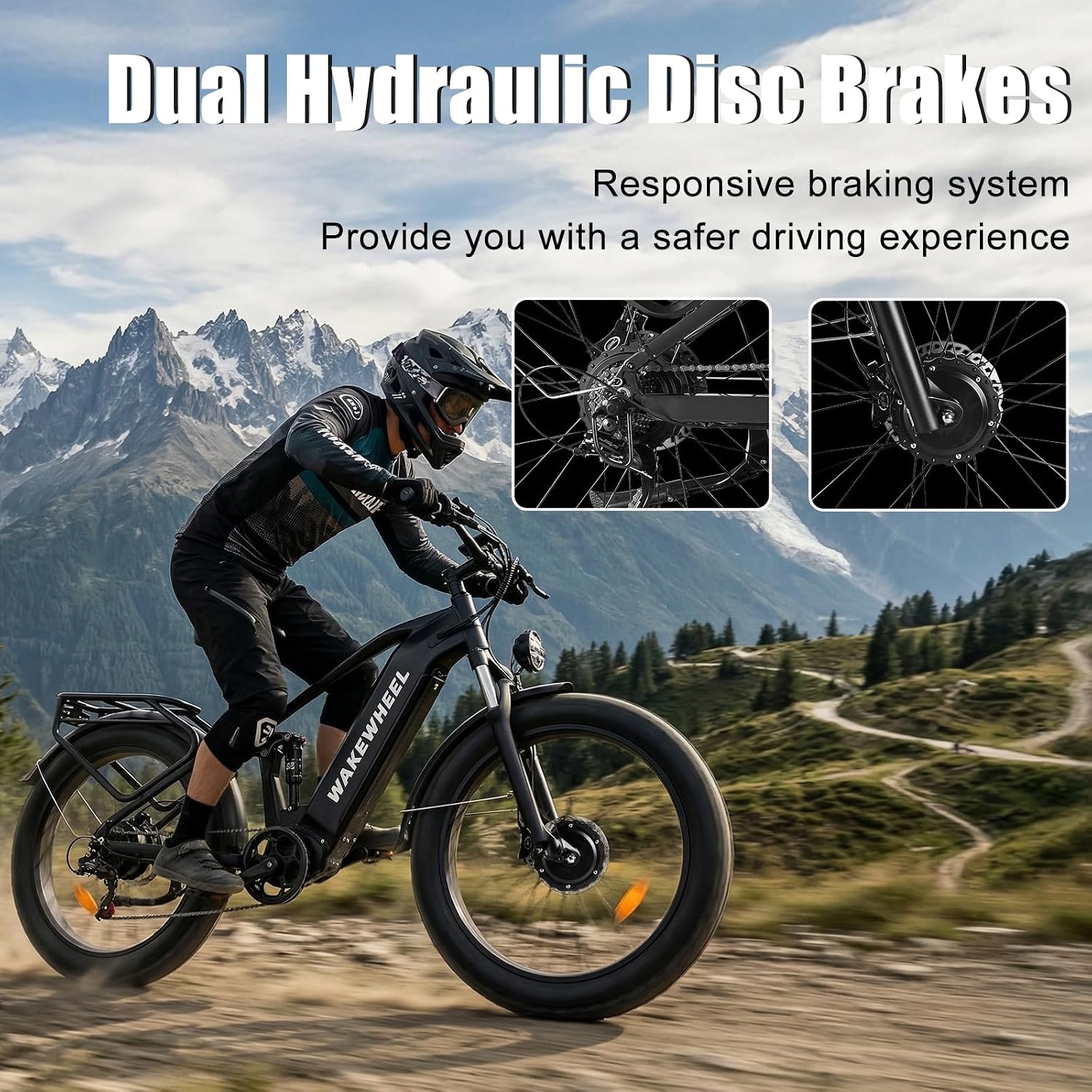 Peak 8000w Electric Bike for Adults, 60V Battery Ebike, Fat Tire & Long Range Electric Bicycles, 210Nm Mountain Bike Full Suspension, Hydraulic Brake Electric Bicycle