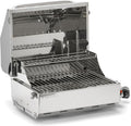 Camco Kuuma Stow N'Go 216 Elite Propane Grill | Features Built-In Thermometer & Push-Button Igniter | Includes Fold Away Legs & Removable Warming Rack | Use as Camping Stove and More (58155)
