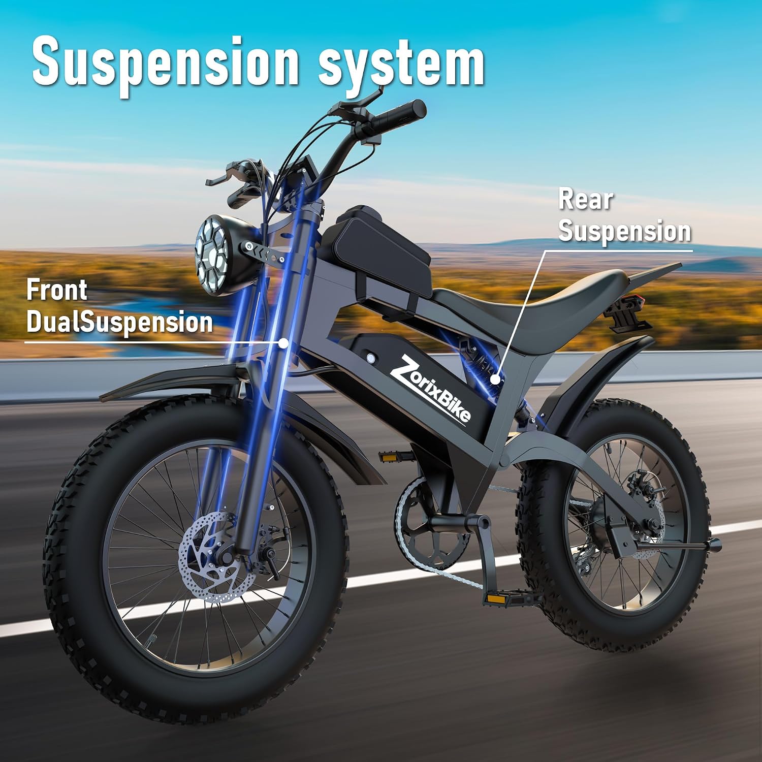 Electric Bike for Adults,48V 20AH - Peak Power 1500/3000W Brushless Motor Electric Bicycle - Max Speed 31-35MPH - Max 80 Miles Range - 20' x 4.0' Fat Tire Dirt E-Bike,7-Speed - UL 2849