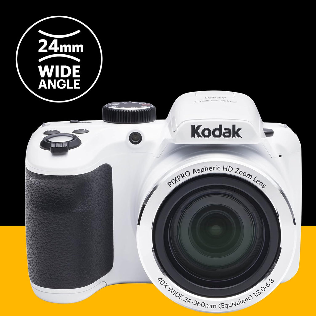Kodak AZ401-WH PIXPRO 16MP Digital Camera, 3', White