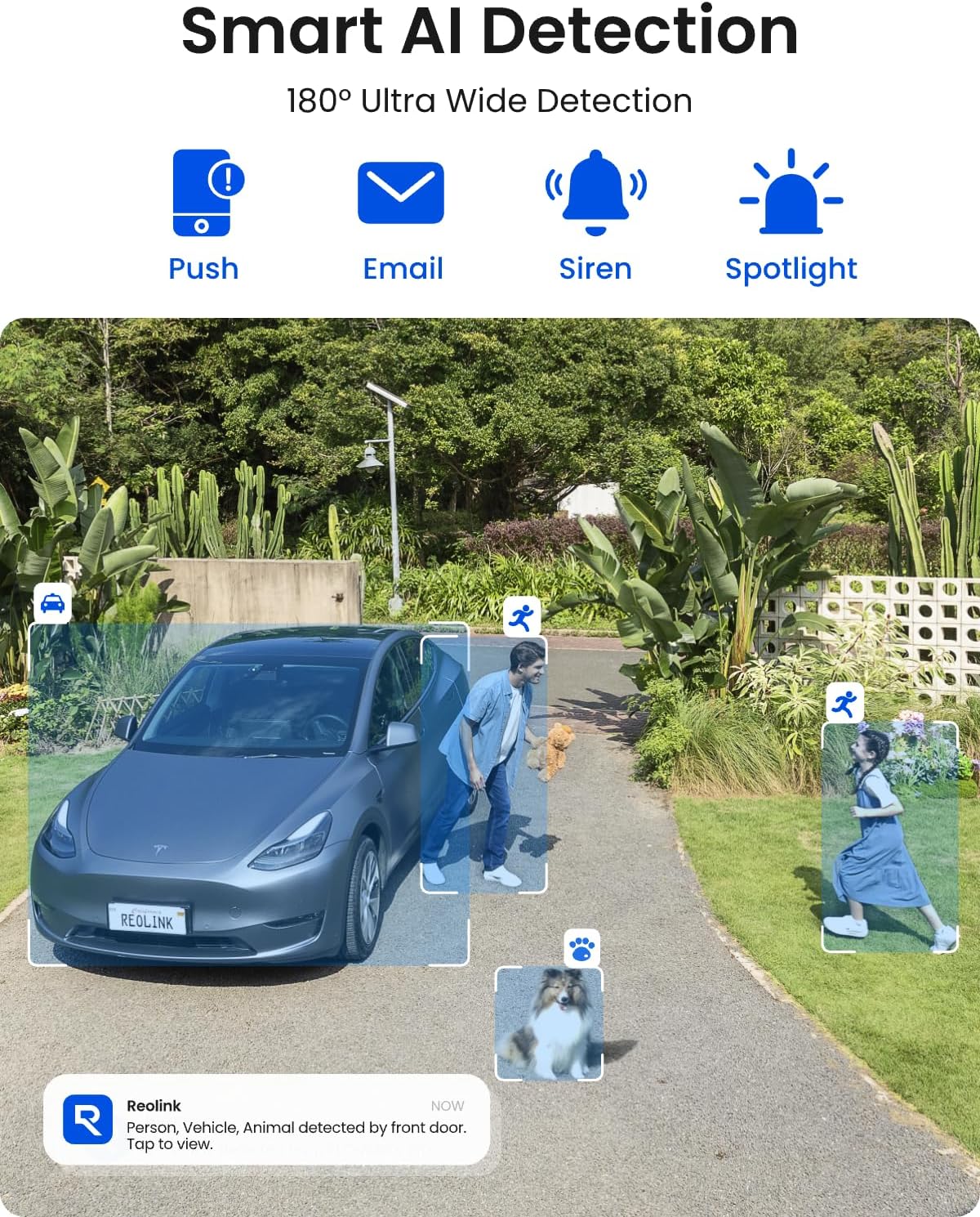 REOLINK Argus 4 Pro Black, 4K Dual-Lens 180° Solar Security Cameras Wireless Outdoor, 8MP ColorX Night Vision for Home Surveillance, 5G/2.4GHz WiFi, AI Detection, No Subscription, Home Hub Compatible