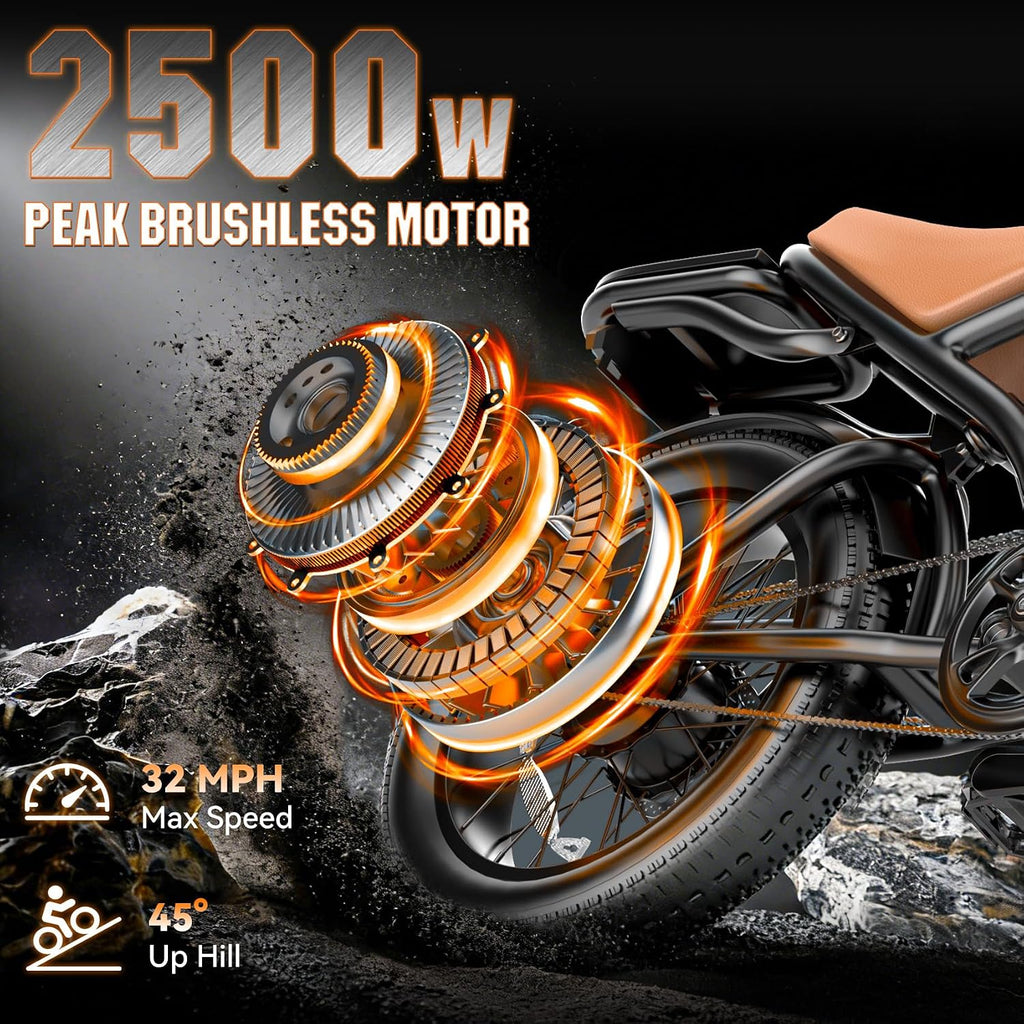 Misodo Electric Bike for Adults, Peak 2500W Motor, 32MPH & 100 Miles PAS Range, NFC & Password Unlock, 48V 20AH Battery, Electric Dirt Bike, Dual Suspension 20'x4.0' Fat Tire Off-Road Ebike