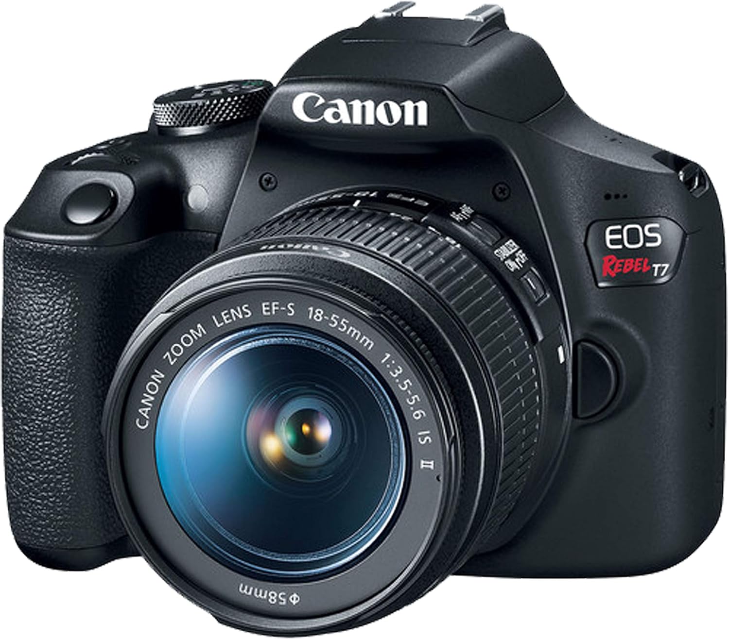 Canon EOS Rebel T7 DSLR Camera w/ 18-55mm F/3.5-5.6 is II Zoom Lens + Macro + Telephoto + More (18pc Bundle) (Renewed)