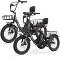 ESKUTE E Trike Electric Bike, Peak 1200W Brushless Motor Folding Trike 18X3.0 Fat Tire Ebike, 624Wh Removable Battery, Step-Thru 3 Wheel Electric Bicycle, Up to 55 Miles, 18MPH+ Tricycle for Adults