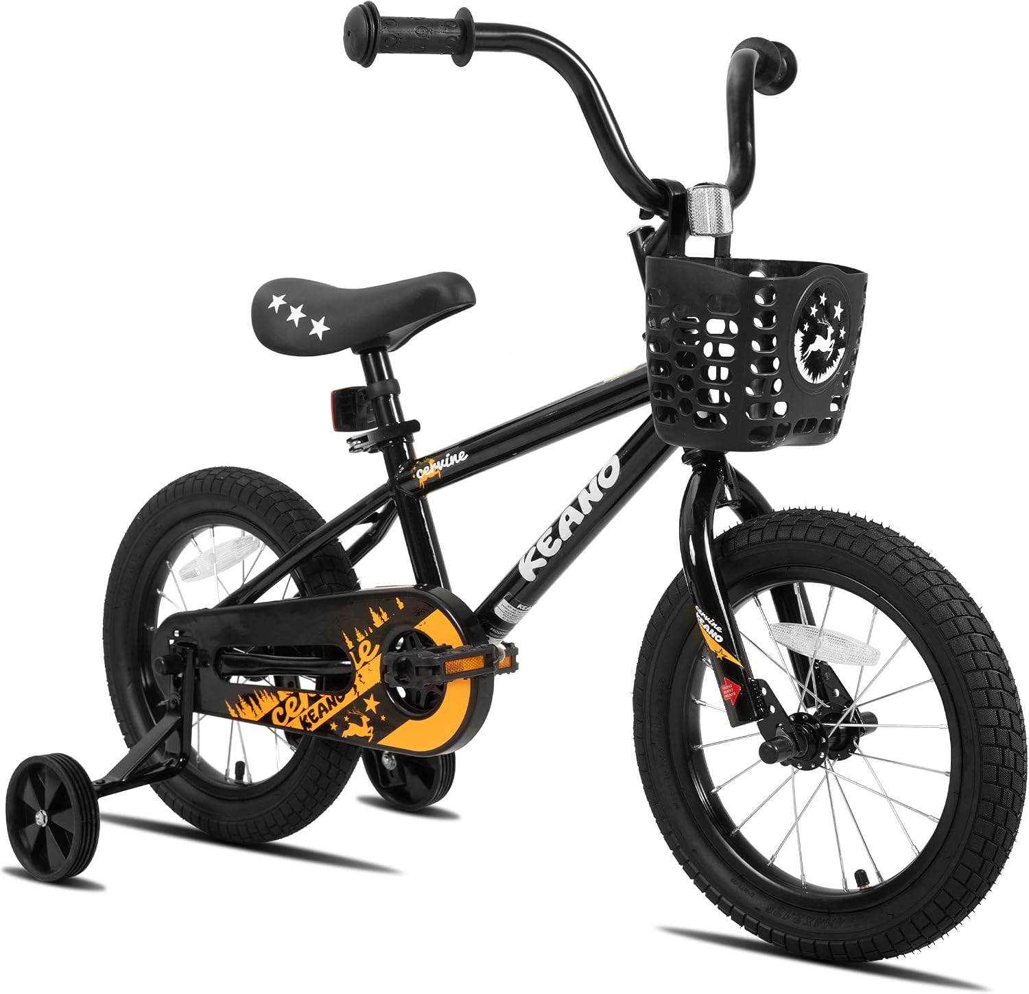 KEANO Cervine 14 16 20 Inch Kids Bike for Boys Girls Ages 3-10 Years, 14 16 Inch Toddler BMX Bikes with Training Wheels and Basket, 20 in Children Bicycles with Kickstand