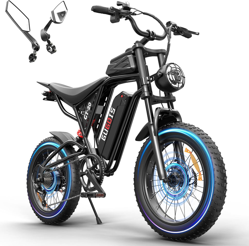 GugoIs Electric Bike for Adults,1000W/3000W Peak Motor Electric Bicycle,Up to 31 MPH,Max 30-60 Miles,48V 15.6/23Ah Large Removable Battery Ebikes, 7-Speed for All Terrain 20'/26' Mountain E Bike