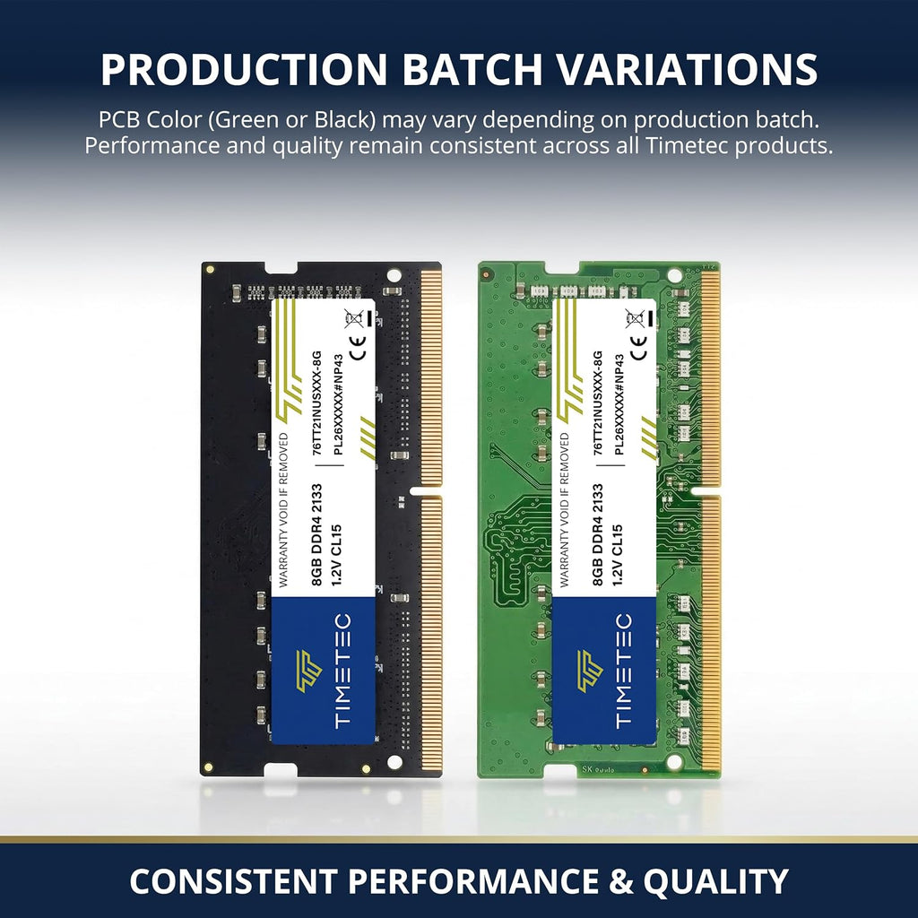Timetec 16GB KIT (2x8GB) DDR4 2133MHz (PC4-2133P) PC4-17000 SODIMM Laptop RAM – 260-Pin 1.2V CL15 Non-ECC Unbuffered Memory Module for Laptop, Notebook, Mini PC, All-in-One