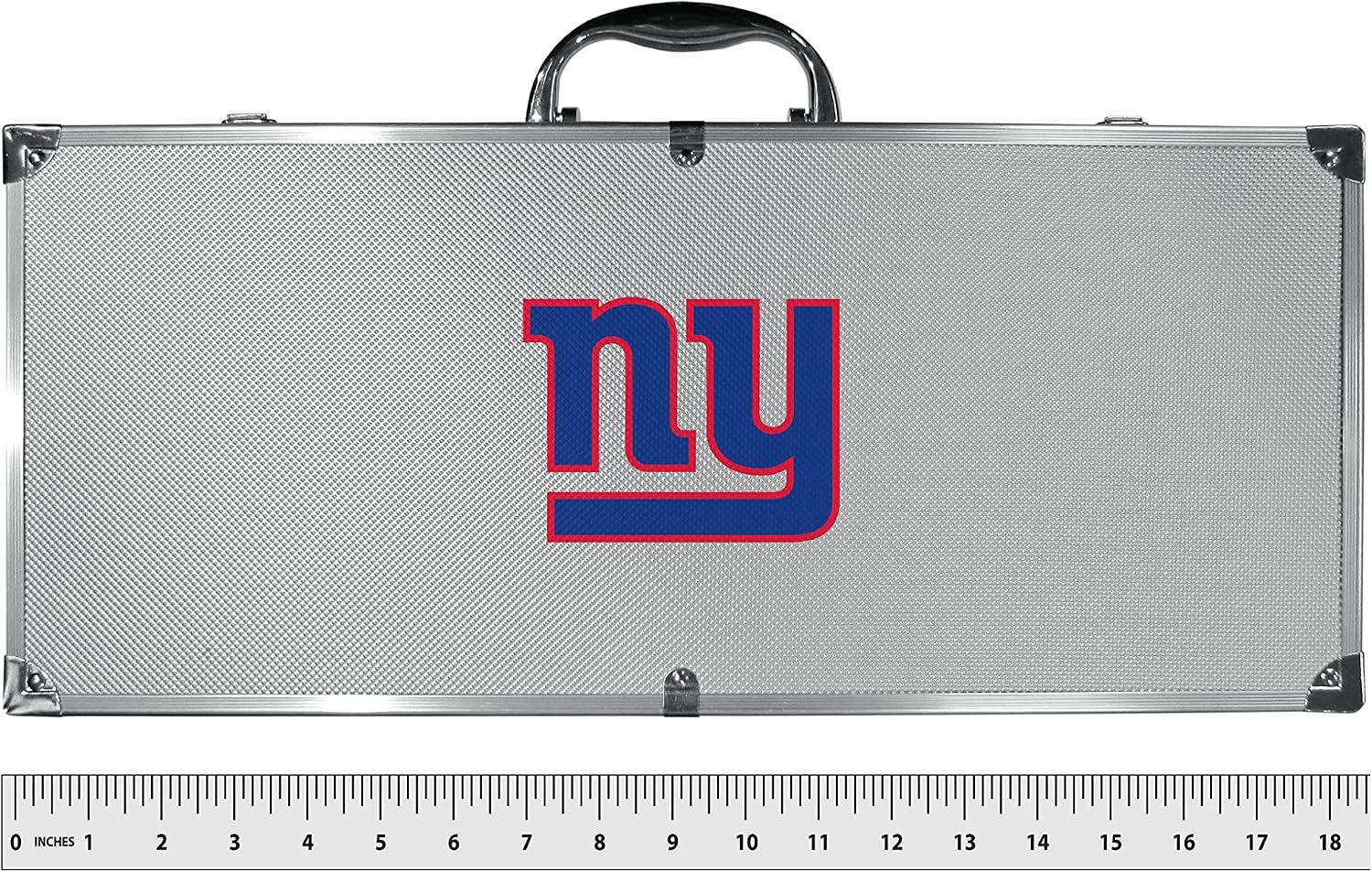 NFL Siskiyou Sports Fan Shop New York Giants Steel Tailgater BBQ Set w/Case 8 piece Gray