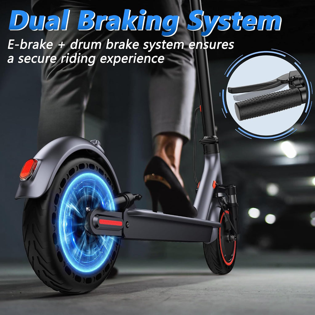 MAXSHOT Electric Scooter for Adults, 8.5/10/14' Tires, 19/22Mph, 350W/500W Motor, 21-28 Miles Range, Folding E-Scooter with Dual Suspension,APP Contro