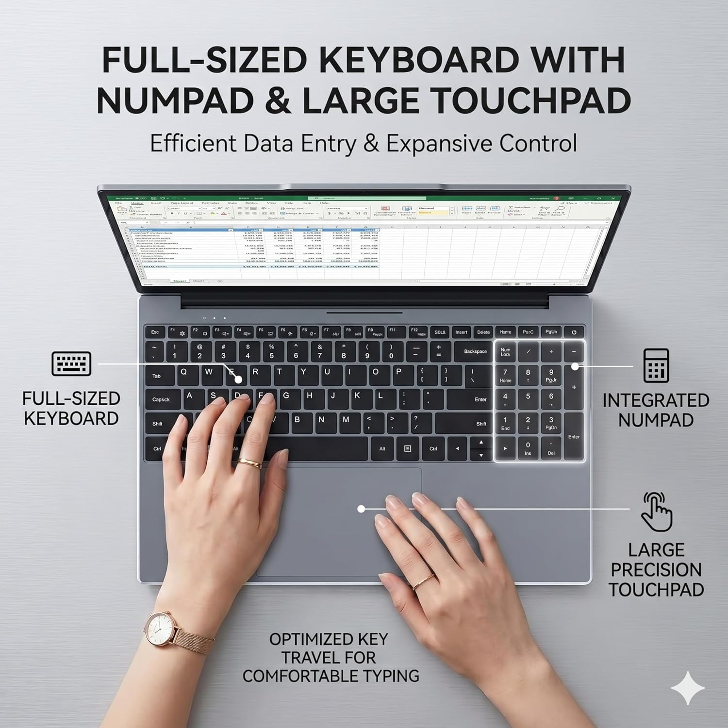 Laptop Computer 15.6 inch, Compatible with Windows 11, Core i5 Processor, Up to 3.3GHz, 4GB RAM, 128GB SSD, Up to 2TB, 15.6' FHD IPS 1920x1080, for Students, Business