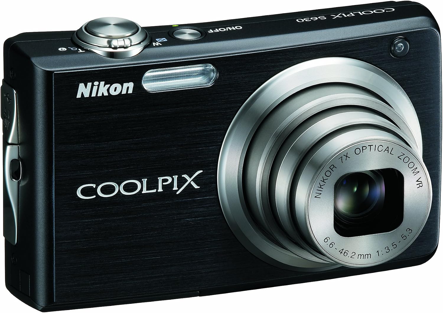 Nikon Coolpix S630 12MP Digital Camera with 7x Optical Vibration Reduction (VR) Zoom and 2.7 inch LCD (Jet Black)