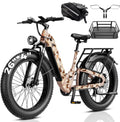 Jasion Thunder/PRO/ST Electric Bike,2000W/1800W Peak Ebikes for Adults,26''Fat Tire Best Ebike for Men,90/80 Miles with 1040Wh/864Wh Battery,35/30+MPH Max Speed Bicycles,500/400LB Capacity