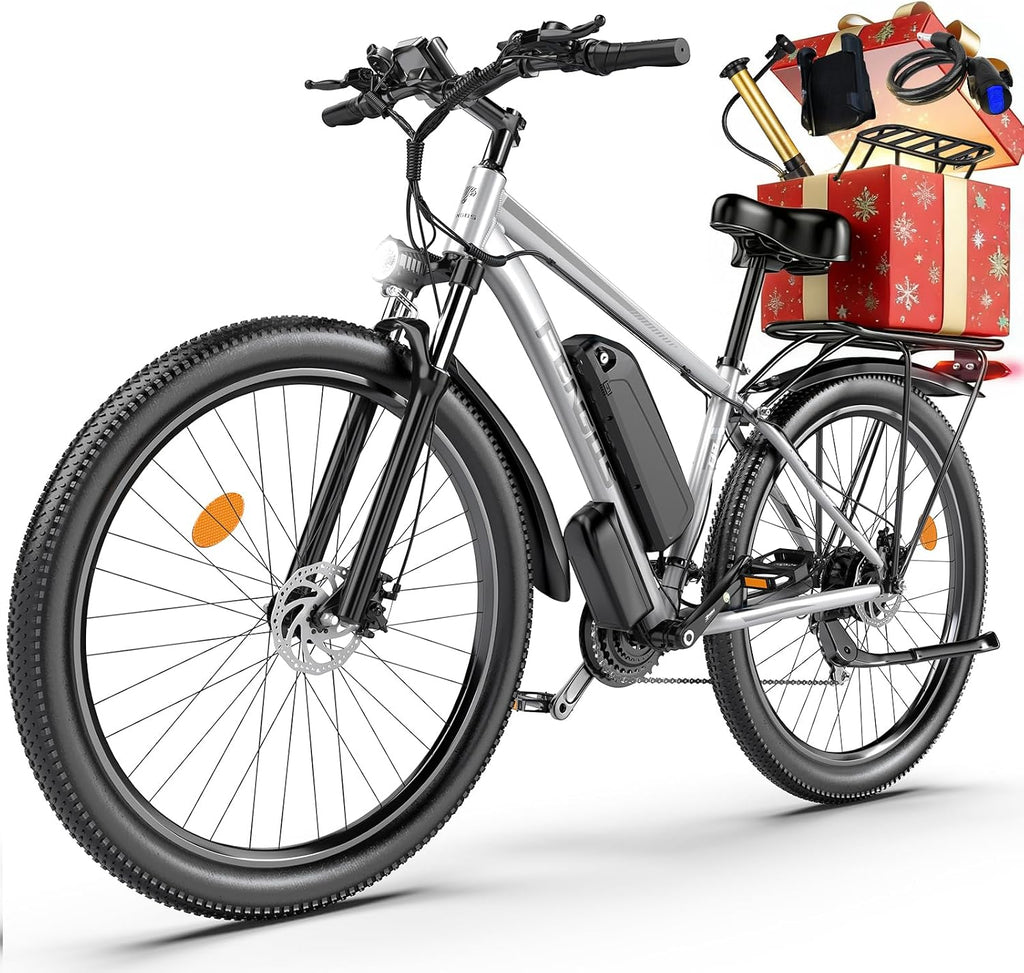 2000W Ebike for Adults, 80 Mile 32MPH Electric Mountain Bike, 48V 840WH Aluminum Electric Bicycle, 21-Speed Gears E Bike, Dual Disc Brakes with Brake Taillight, 27.5' Tire, Front Dual Suspension