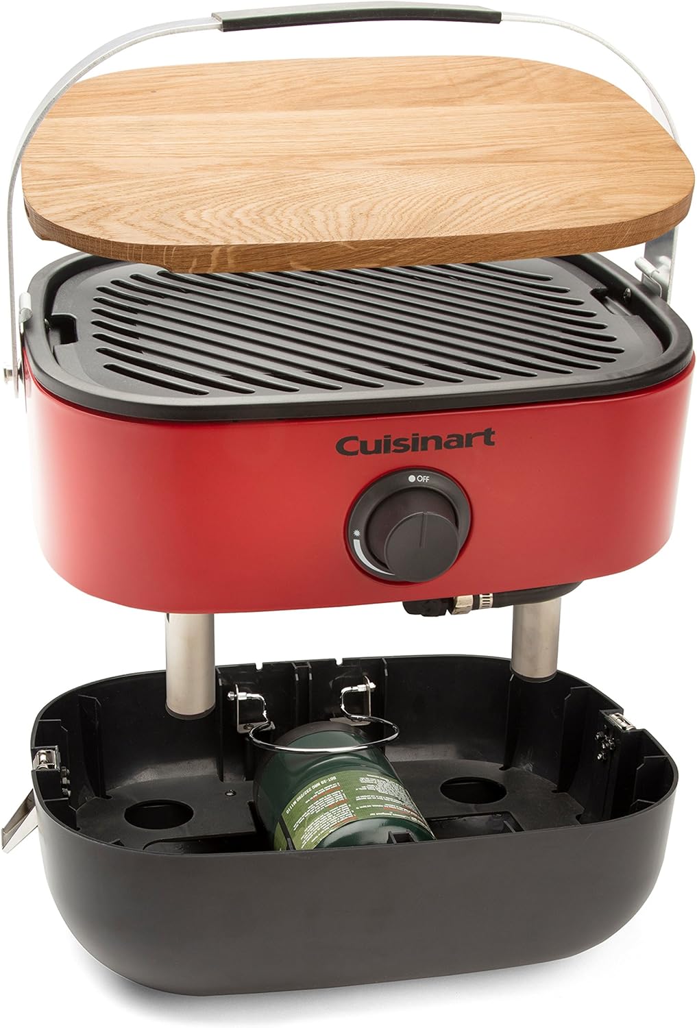 Cuisinart CGG-750 Portable, Venture Gas Grill, Red + Cuisinart CGS-1000 4-Piece Folding Grill Tool Set