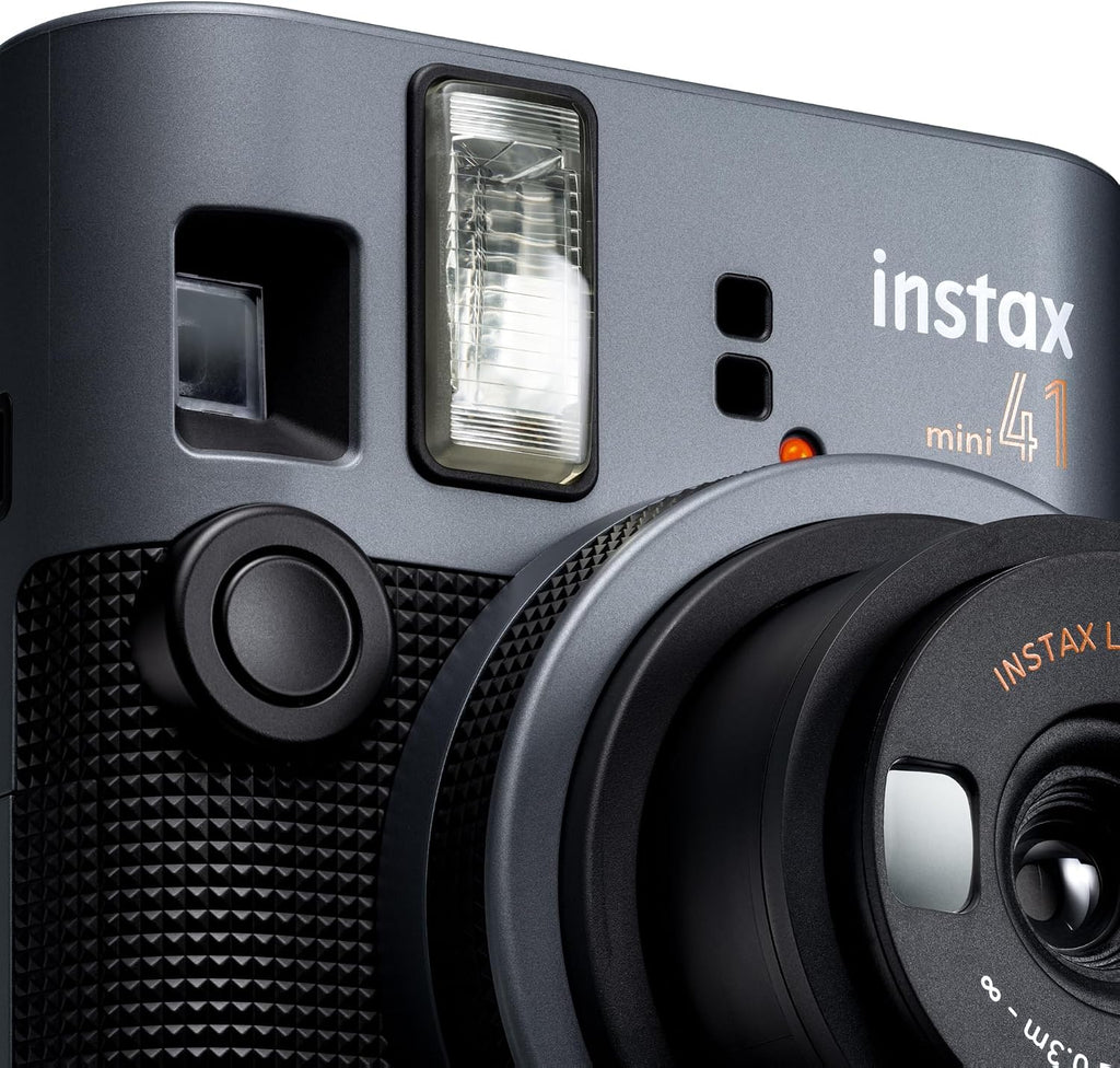 INSTAX mini 41 Instant Camera, Simple Operation with Auto Exposure, Built-in Flash, Selfie Lens, and Close up Mode,a Classic Design Camera which uses All mini Films Sold Separately