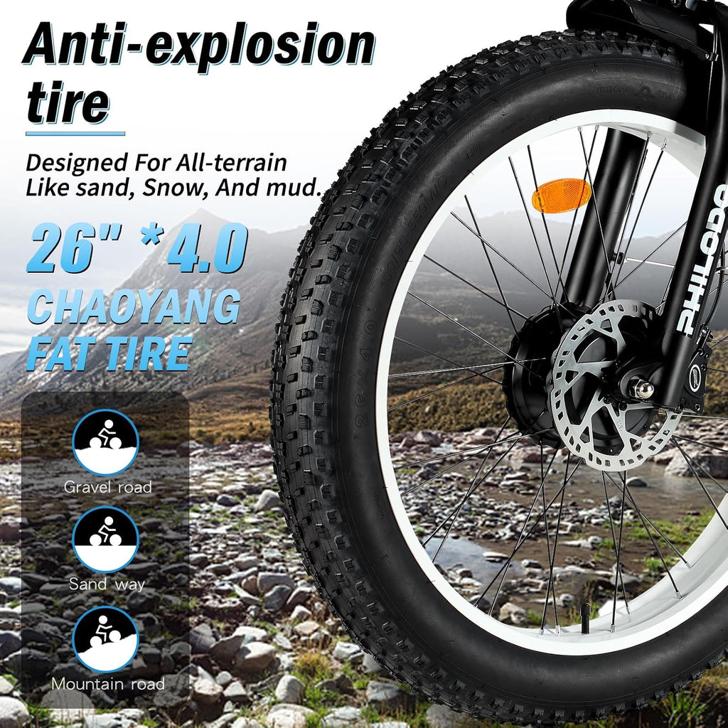 5000w Dual Motor Electric Bicycles, 60V Battery E-Bike with 45 MiIe P-Hour Electric Bike for Adults, 26 Fat Tire Hunting Ebike for All Terrain, Full Suspension Electric Ebike