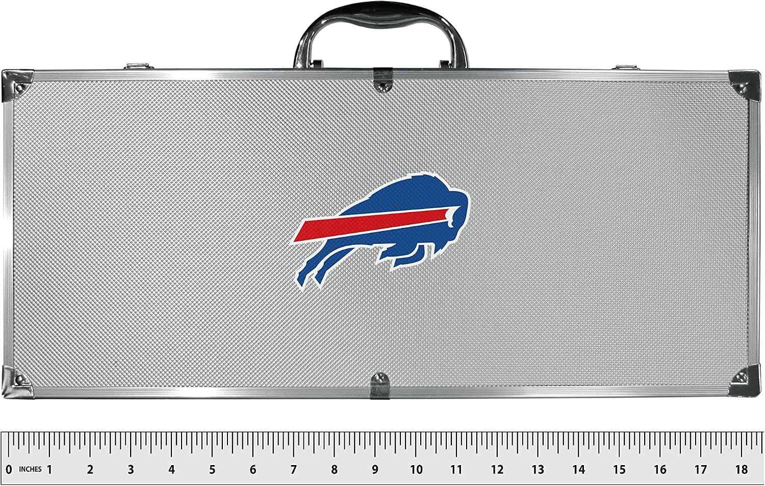 NFL Siskiyou Sports Fan Shop Buffalo Bills Steel Tailgater BBQ Set w/Case 8 piece Gray