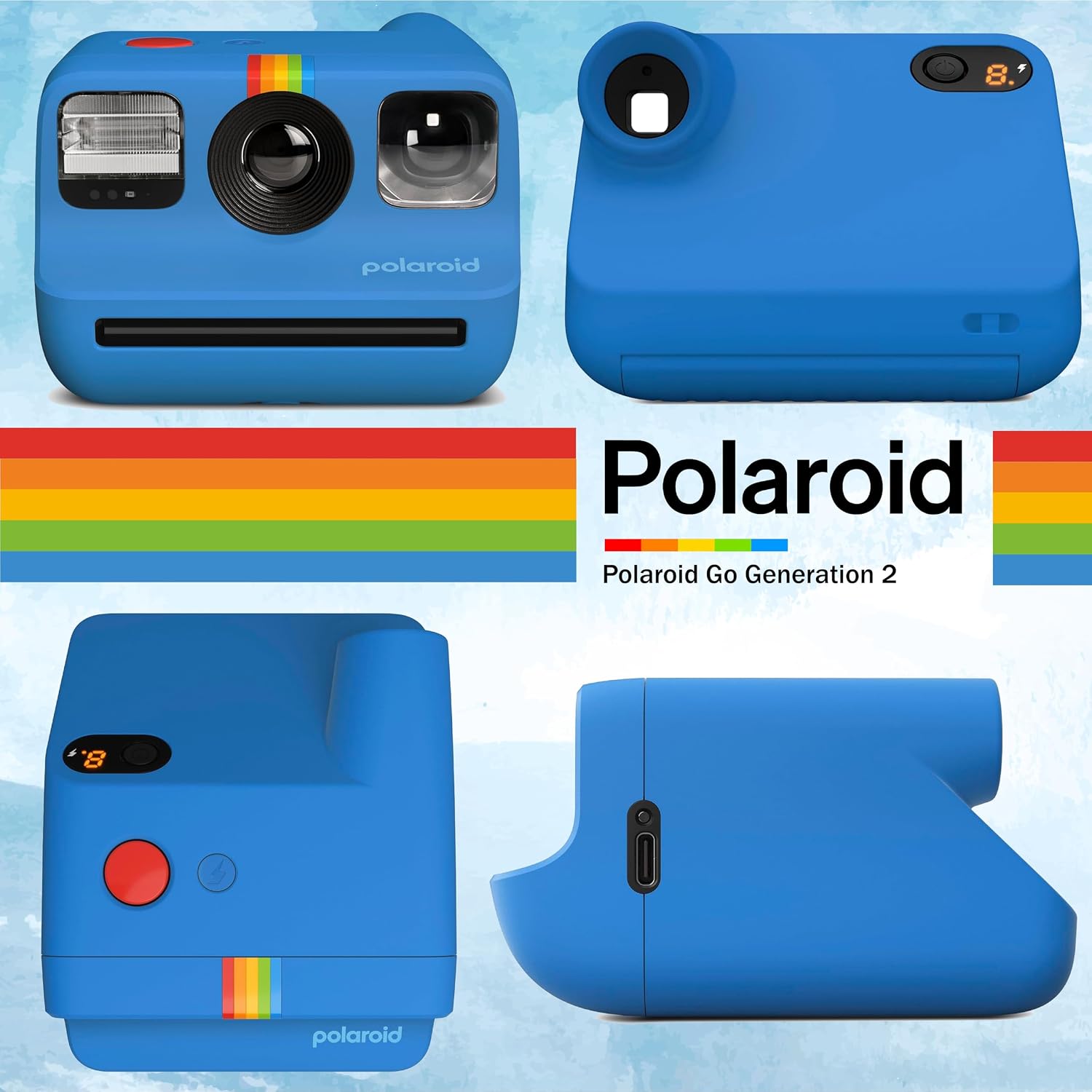 Polaroid Go Generation 2 - Mini Instant Film Camera - Blue (9147) - Only Compatible with Go Film
