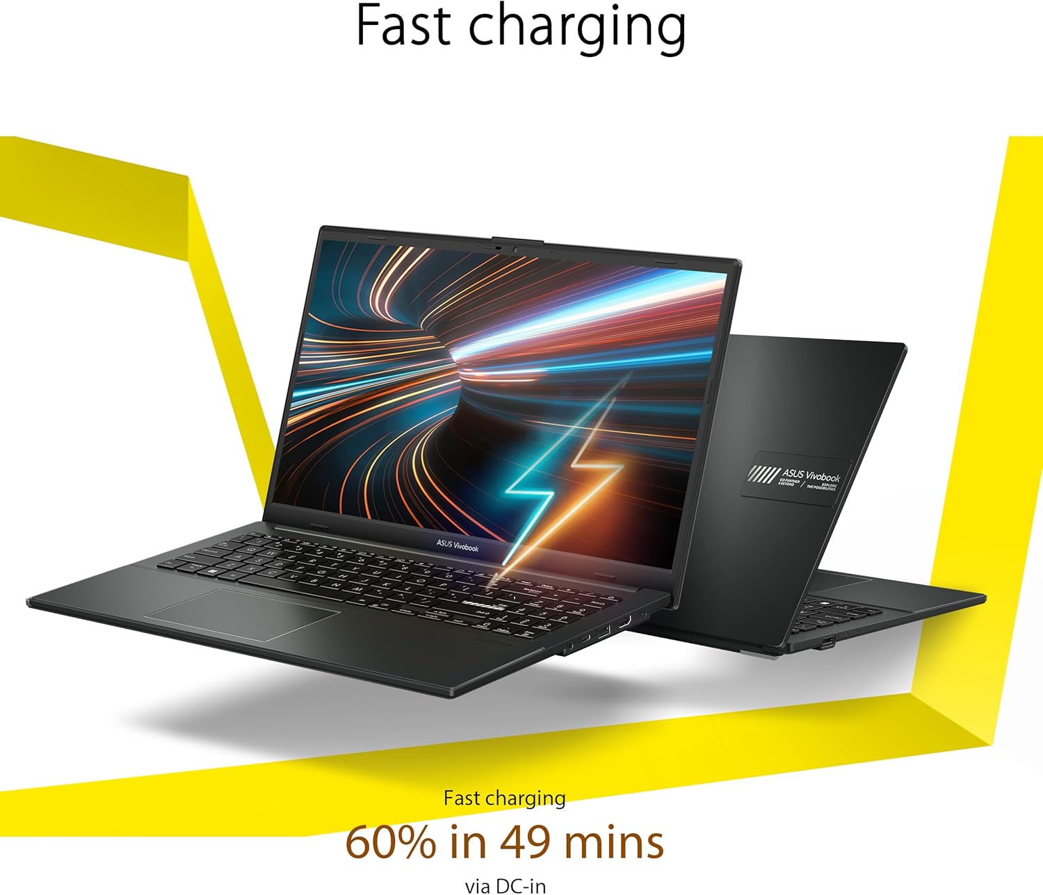 ASUS Vivobook Go 15.6' FHD Slim Laptop, AMD Ryzen 3 7320U Quad Core Processor, 8GB DDR5 RAM, 256GB SSD, Windows 11 Home, Fast Charging, Webcam Shield, Military Grade Durability, Black, E1504FA-AB34