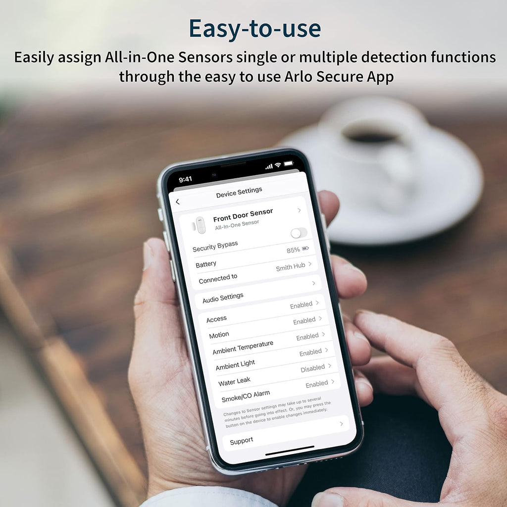 Arlo Home Security System - Alarm System with Wired Keypad Sensor Hub, 5 8-in-1 Sensors & Yard Sign - No Contract Required - DIY Installation - White, SS1501