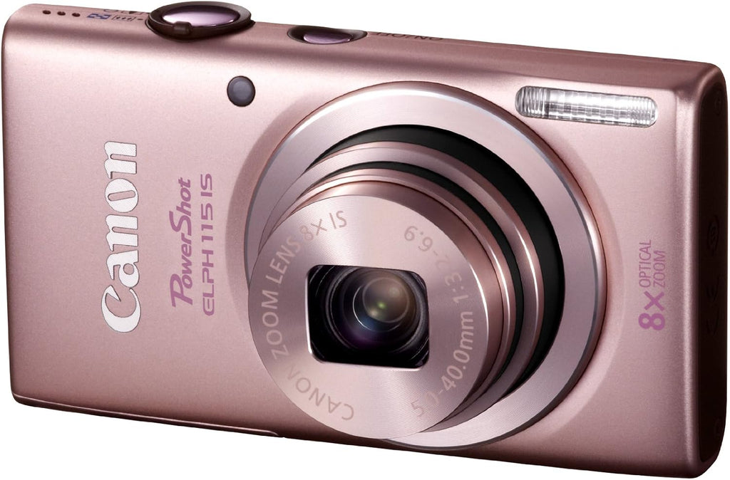 Canon PowerShot ELPH 115 is 16.0 MP Digital Camera with 8X Optical Zoom with a 28mm Wide-Angle Lens and 720p HD Video Recording (Pink)