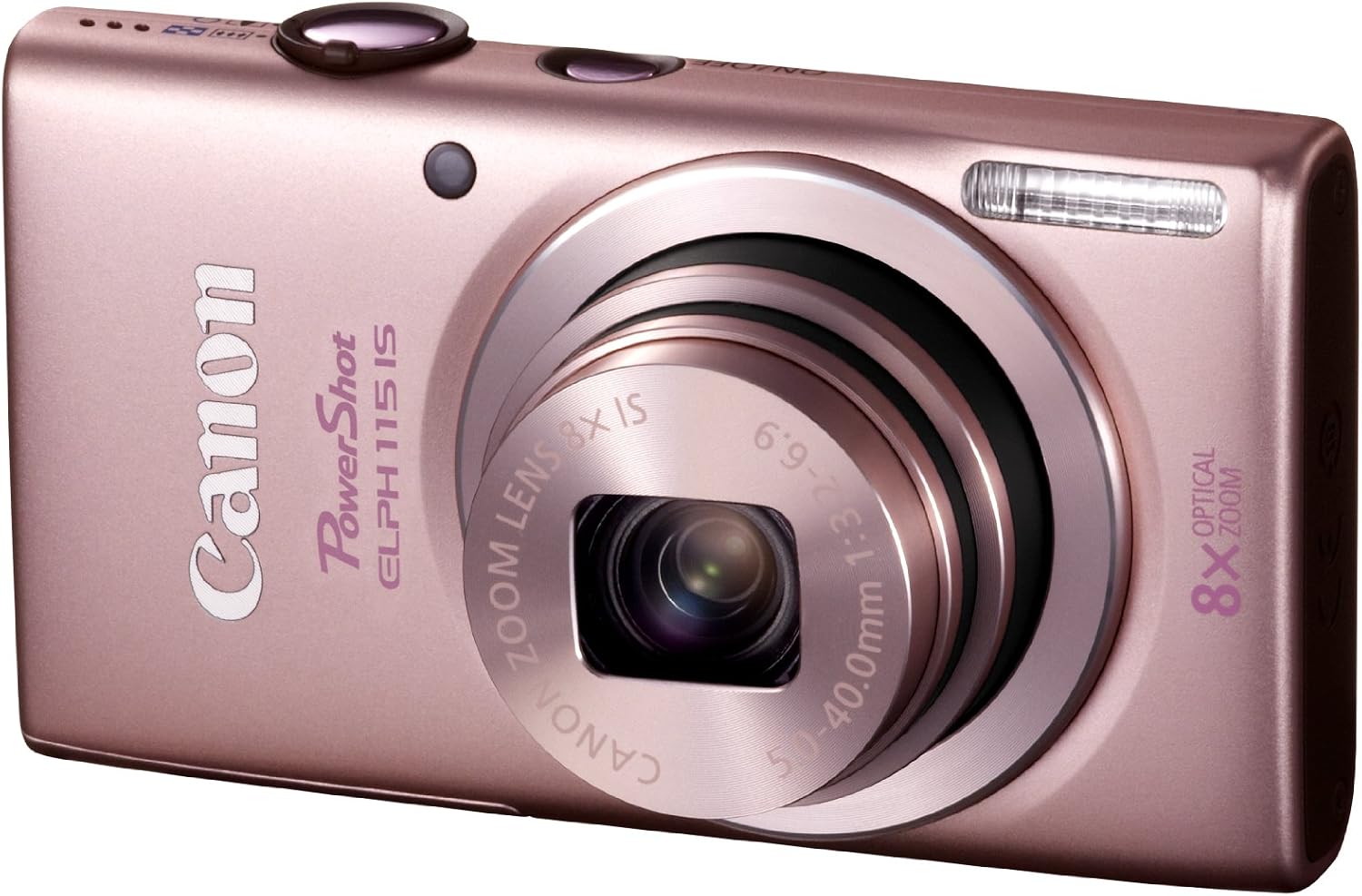 Canon PowerShot ELPH 115 is 16.0 MP Digital Camera with 8X Optical Zoom with a 28mm Wide-Angle Lens and 720p HD Video Recording (Pink)