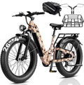 Jasion Thunder PRO/ST Electric Bike,2000W Peak Ebikes for Adults,26''Fat Tire Best Ebike for Men,90 Miles with 1040Wh Battery,35 MPH Max Speed Bicycles,500 lbs Capacity,Certified By UL2849
