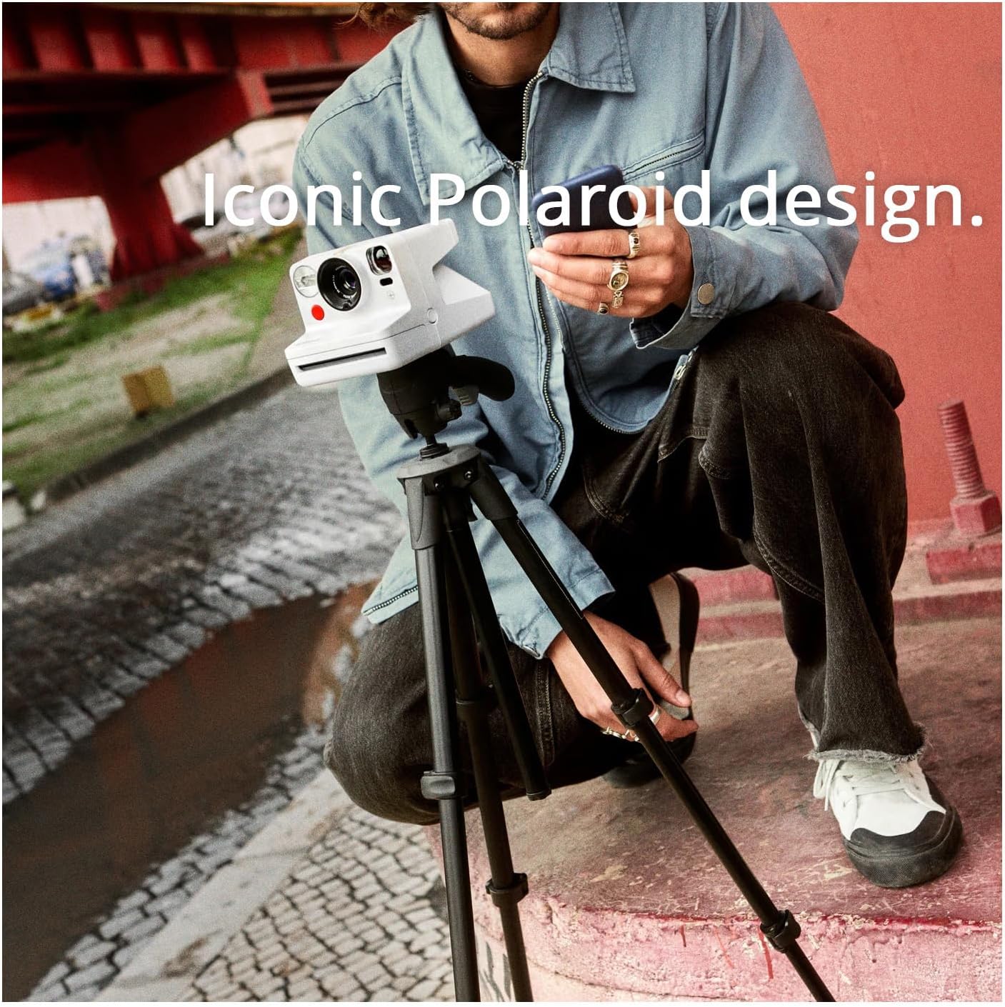 Polaroid Now Plus Generation 3 Instant Camera with Two-Lens Autofocus System and Manual Mode (White) Bundle with Polaroid Film Kit and Color Film for I-Type (Color Frames Edition) (3 Items)