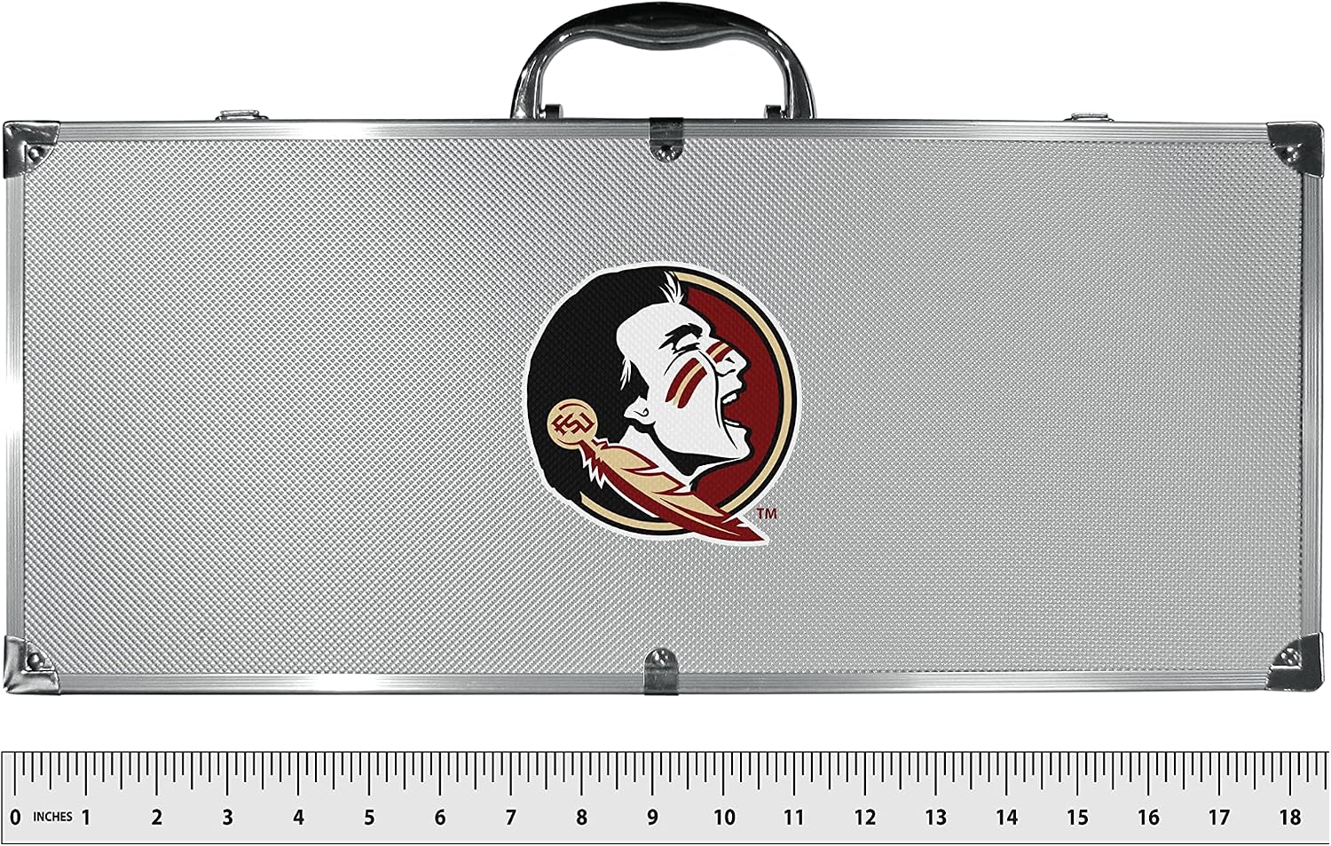 NCAA Siskiyou Sports Fan Shop Florida State Seminoles Steel Tailgater BBQ Set w/Case 8 piece Gray