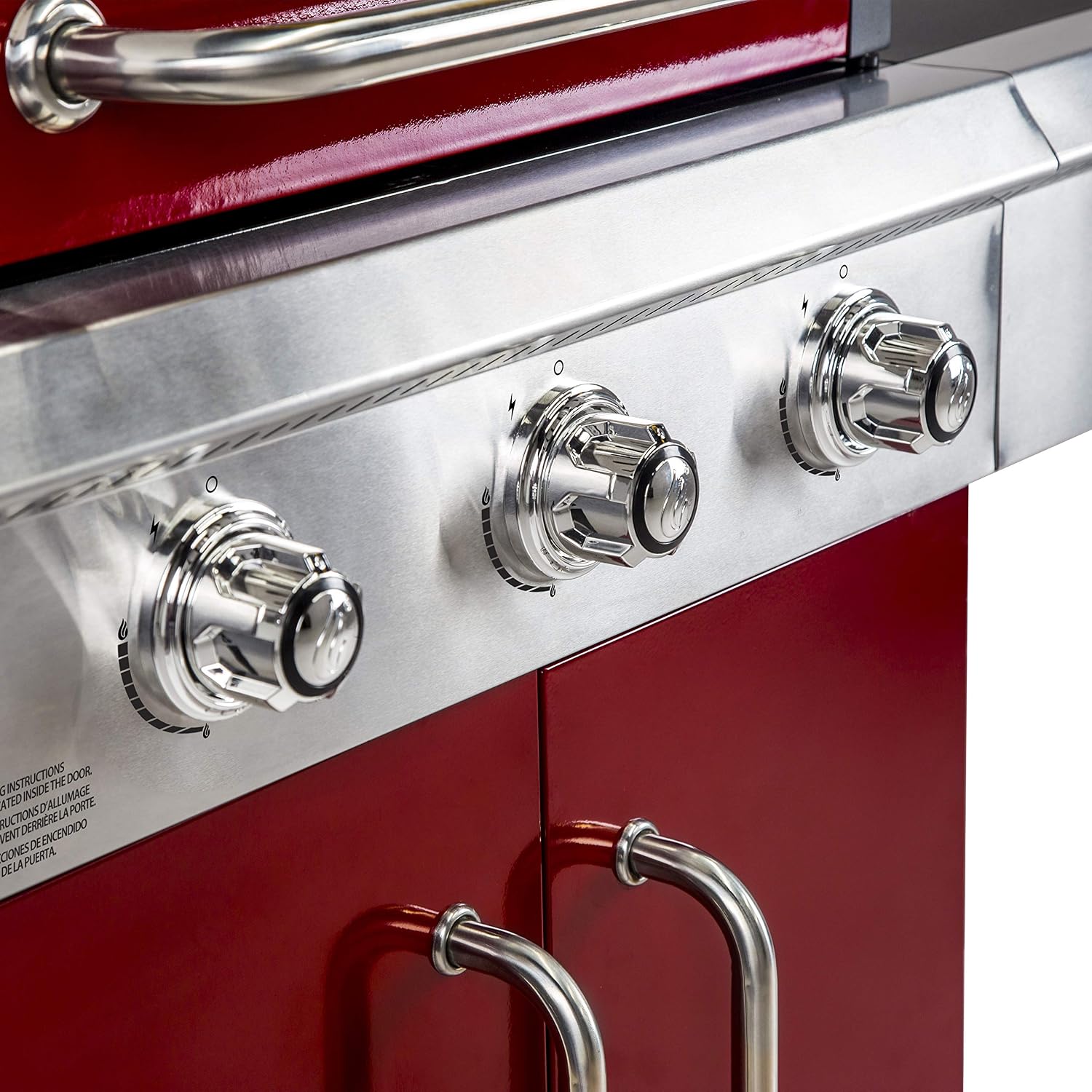 3 Burner Red LP Gas Grill