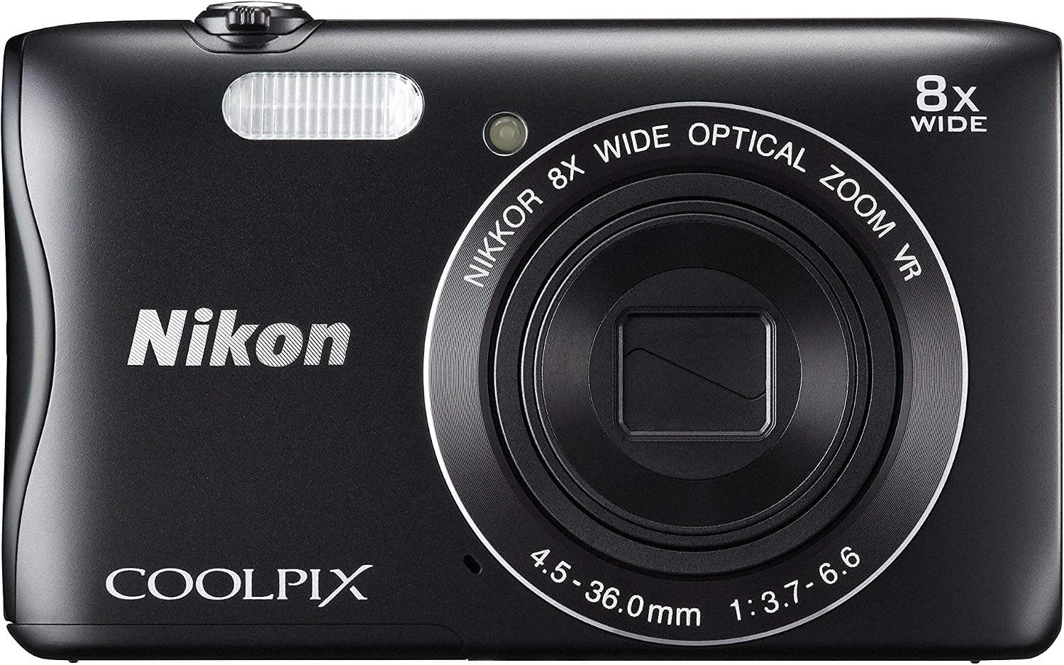 Nikon Digital Camera COOLPIX S3700 Black Optical 8X Zoom 20.05 Million Pixels S3700BK