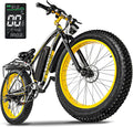 Electric Bike for Adults,1500W Peak Motor E Bikes, 26' Fat Tire Electric Bicycle, 28+ MPH 60 Miles Electric Mountain Bike, Removable Battery, Dual Brake, 7 Speed