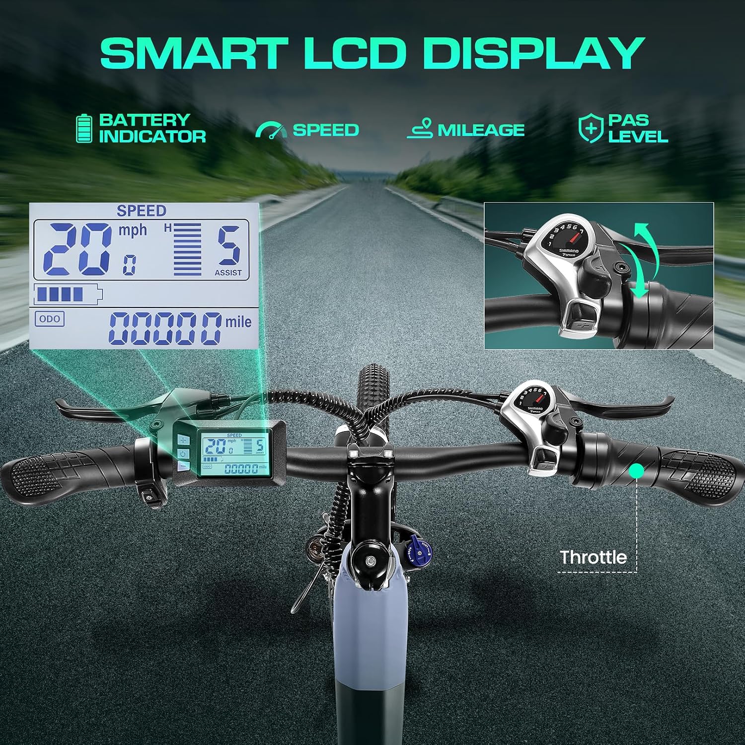Wooken Electric Bike for Adults, 1000W Peak Ebike, 26' x 2.1' Tire Step Through Electric Bike, City Cruiser Ebike with 48V 10.4/15Ah Removable Battery, 7 Speed, SGS Certified to UL2849
