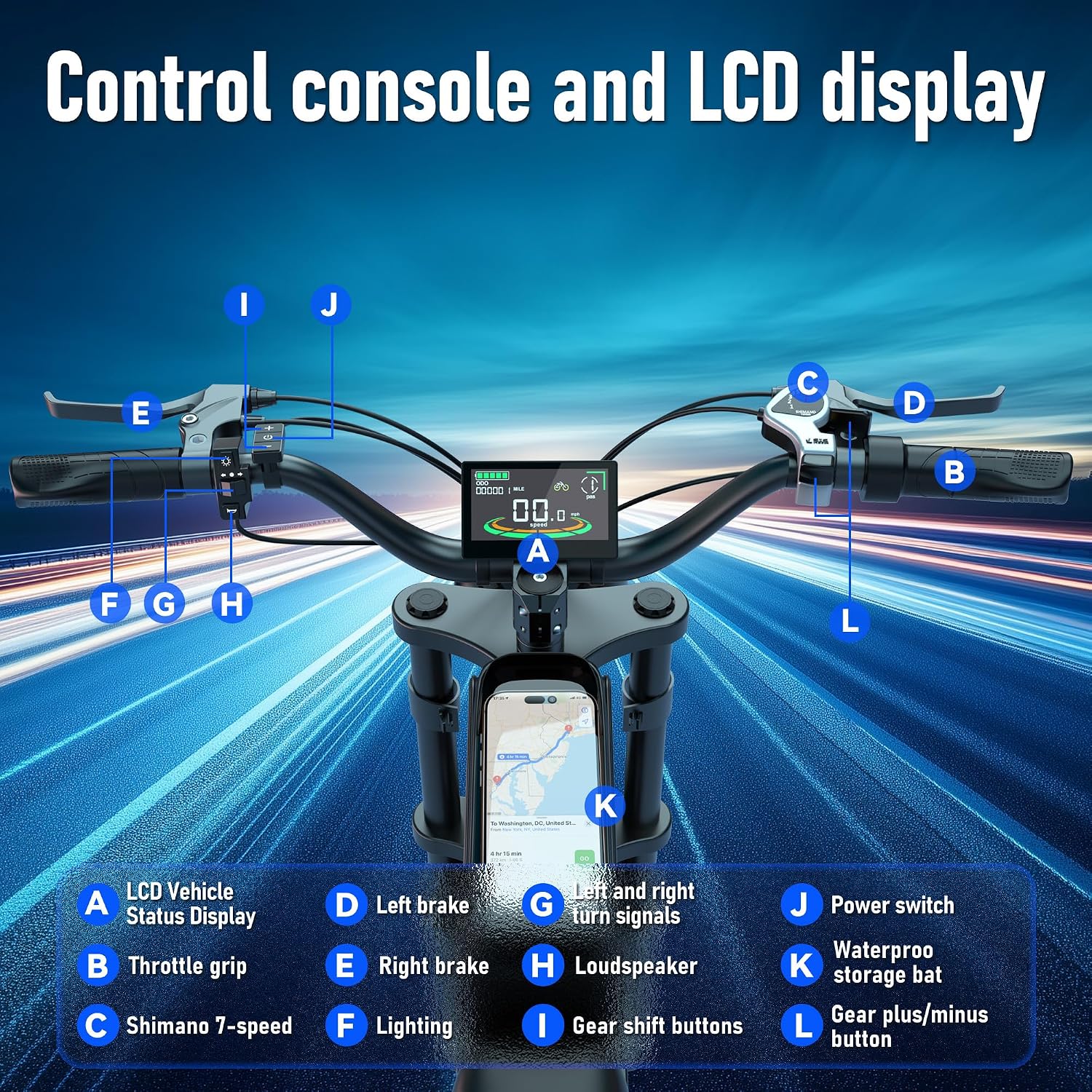 Electric Bike for Adults,48V 20AH - Peak Power 1500/3000W Brushless Motor Electric Bicycle - Max Speed 31-35MPH - Max 80 Miles Range - 20' x 4.0' Fat Tire Dirt E-Bike,7-Speed - UL 2849