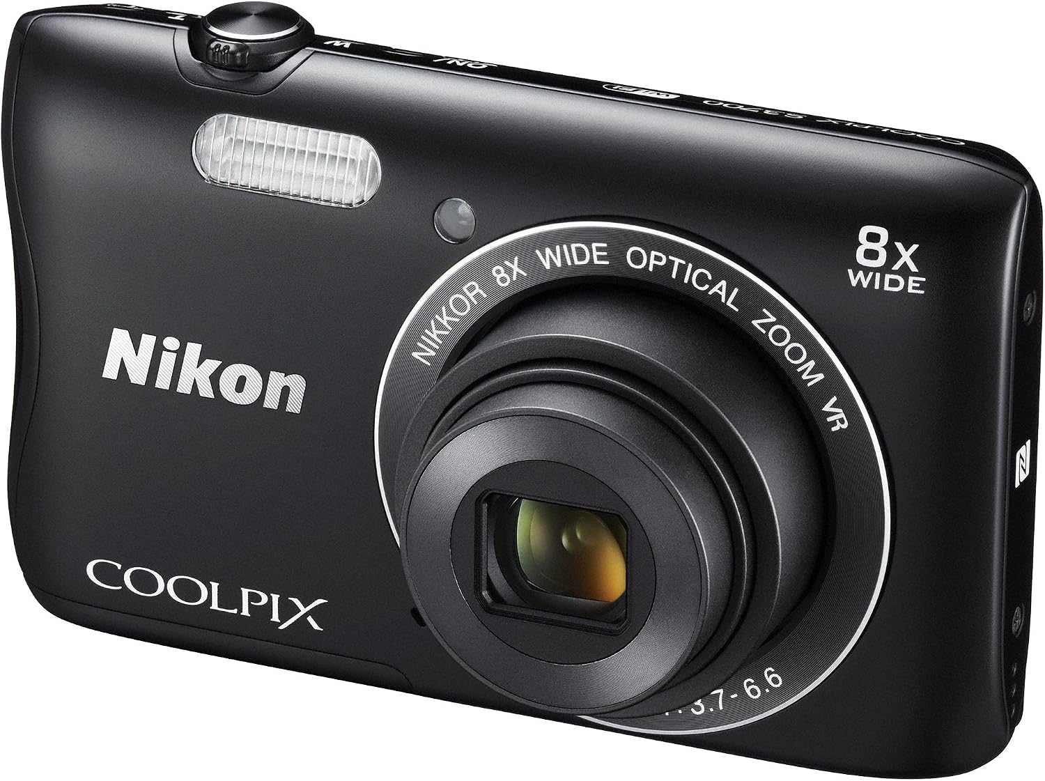Nikon Digital Camera COOLPIX S3700 Black Optical 8X Zoom 20.05 Million Pixels S3700BK