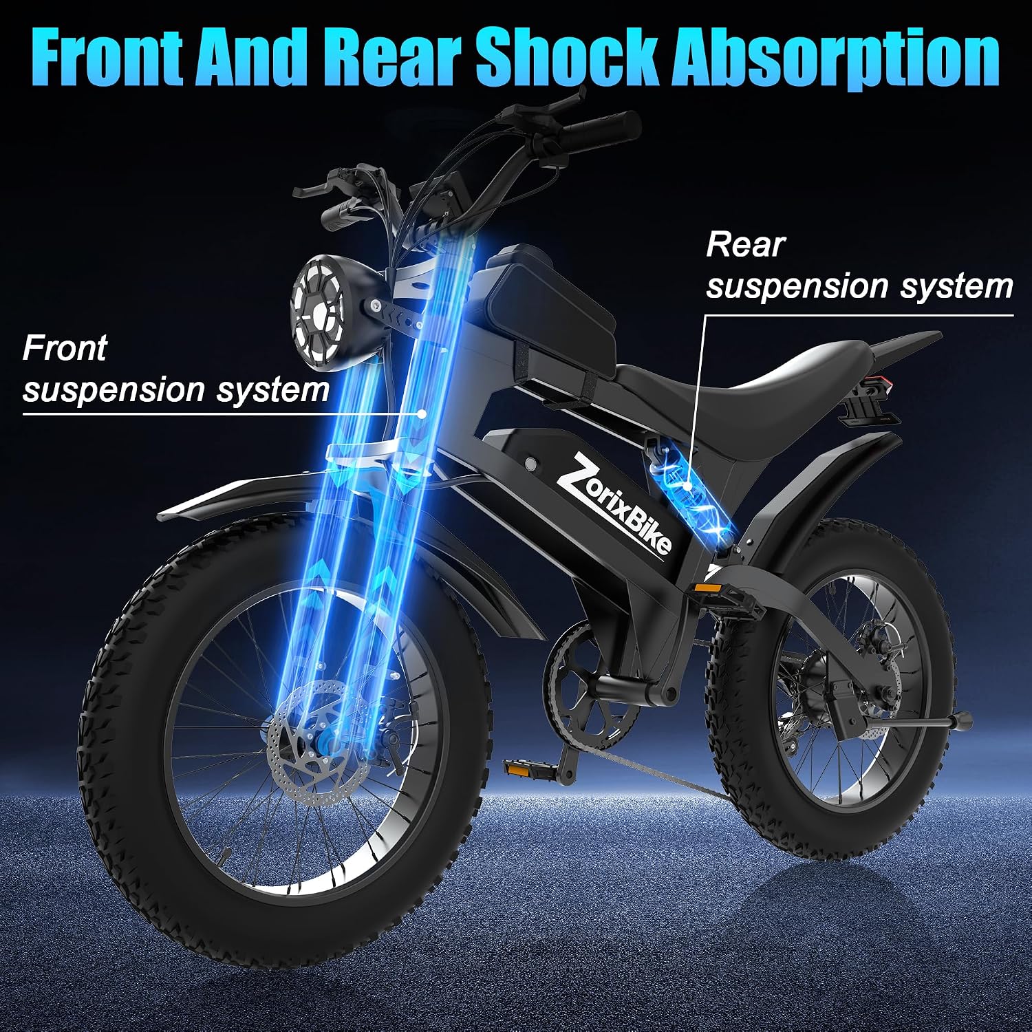 Electric Bike for Adults,48V 20AH - Peak Power 1500/3000W Brushless Motor Electric Bicycle - Max Speed 31-35MPH - Max 80 Miles Range - 20' x 4.0' Fat Tire Dirt E-Bike,7-Speed - UL 2849