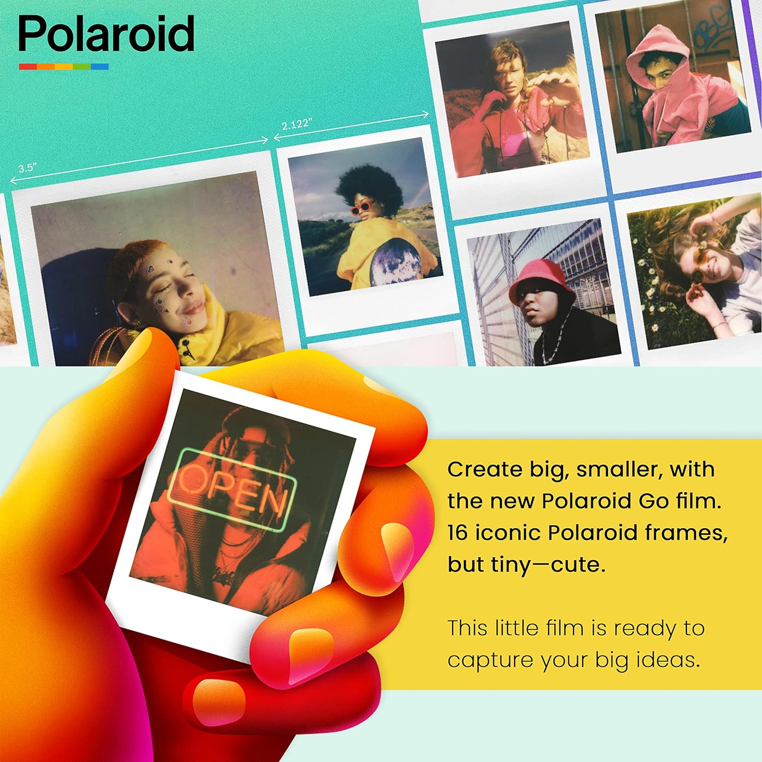 Polaroid Go Generation 2 Instant Film mini Camera (White) Bundled with Polaroid GO Color Film Double Pack, Hard Carrying Case