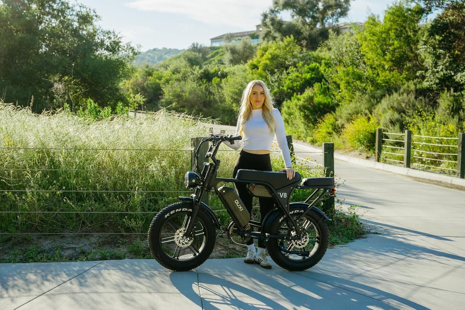 OUXI V8 Series Electric Bike for Adults, Peak 500W/1000W,20/31 MPH, 10.4/15/30 AH Removable Battery, 16''/20' Fat Tire Electric Bike,7-Speed Gear Electric Bicycles,Ebike Moped for Commuting & Off-Road
